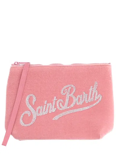 Mc2 Saint Barth "aline Velvet" Clutch Bag In Pattern