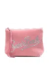 Mc2 Saint Barth 'aline Velvet' Clutch Bag  In Pink