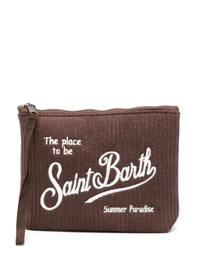Mc2 Saint Barth Aline Wash Bag In 褐色
