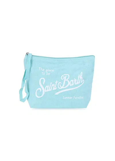 Mc2 Saint Barth Aline Water Green Pouch In Blue