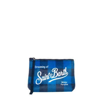 Mc2 Saint Barth Aline Pochette With Check Print In Blue