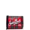 Mc2 Saint Barth Aline Pochette With Red Tartan Print In Red