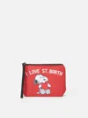 Mc2 Saint Barth Aline Wooly Pochette With Snoopy Print In Red