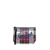 Mc2 Saint Barth Aline Pochette With White Tartan Print In White