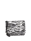 Mc2 Saint Barth Aline Zebra Clutch Bag  In White