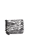 Mc2 Saint Barth Aline Zebra-print Clutch Bag In White