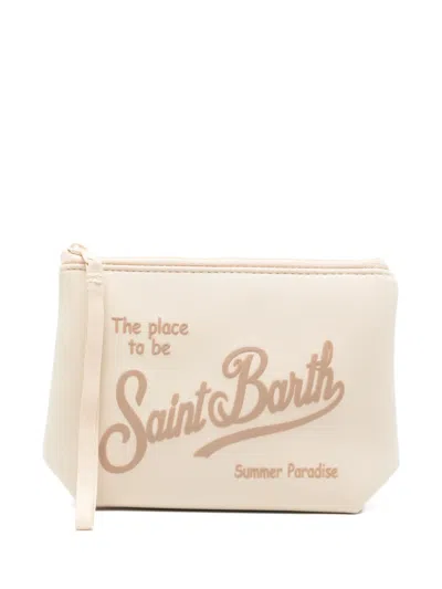 Mc2 Saint Barth Aline Zip Clutch Bag In Neutral