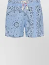 Mc2 Saint Barth All-over Print Mid-length Swimwear Drawstring In Blue