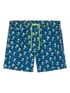 Mc2 Saint Barth All-over Printed Swim Shorts In Blue