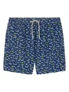 Mc2 Saint Barth All-over Printed Swim Shorts In Blue