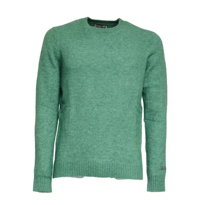 Mc2 Saint Barth Alpaca Knit Sweater In Sage Green