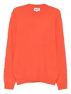 Mc2 Saint Barth Alpaca Wool Sweater In Orange