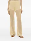 Mc2 Saint Barth Alva Crochet-detail Trousers In Neutral
