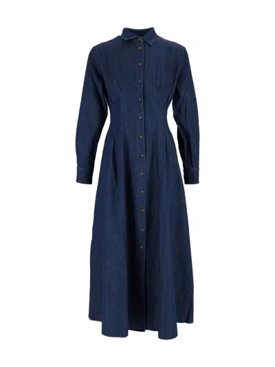 Mc2 Saint Barth Alys Denim-row In Blue