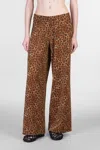 Mc2 Saint Barth Amalia Pants In Animalier Viscose In Animal Print