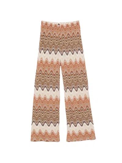 Mc2 Saint Barth Amalia Zigzag-pattern Trousers In Multi