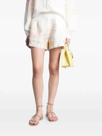 Mc2 Saint Barth Amani Linen Shorts In White