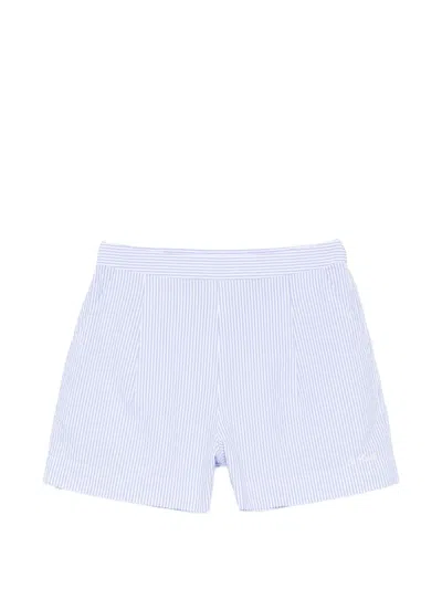 Mc2 Saint Barth Amani Striped Shorts In Blue