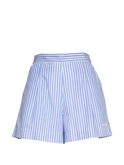 Mc2 Saint Barth Amani Striped Shorts In Blue