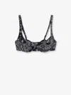 Mc2 Saint Barth Bandana-print Underwired Bikini Top In Black