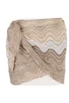 Mc2 Saint Barth Angie Pareo Mini Skirt Rachel Sea Wave In Brown | ModeSens