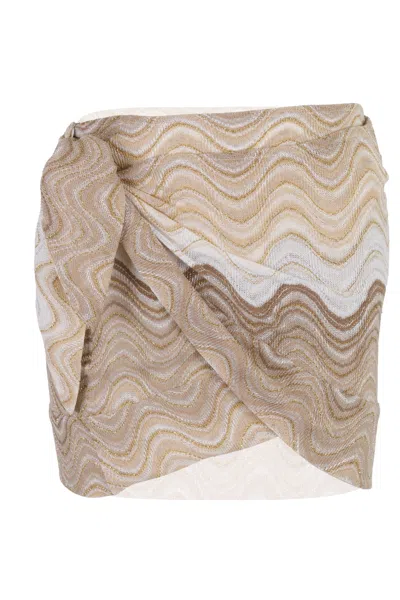 Mc2 Saint Barth Angie Pareo Mini Skirt Rachel Sea Wave