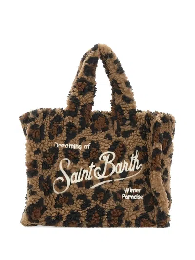 Mc2 Saint Barth Animal-print Tote Bag In Brown