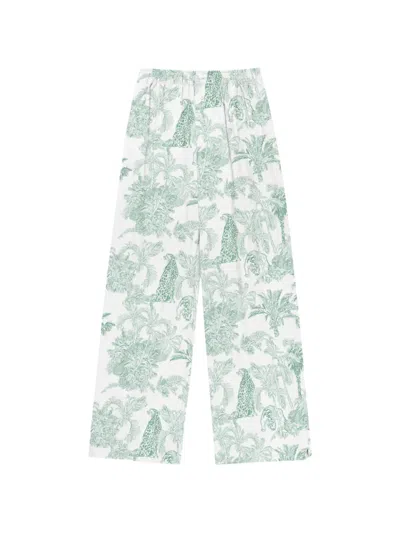 Mc2 Saint Barth Animal-print Palazzo Pants In Multi