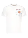 Mc2 Saint Barth X Aperol Spritz Embroidered Cotton T-shirt In White