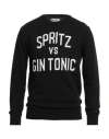 Mc2 Saint Barth Après-ski Collection Man Sweater Black Size M Wool, Viscose, Cashmere, Polyamide In Black
