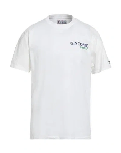 Mc2 Saint Barth Après-ski Collection Man T-shirt White Size L Cotton