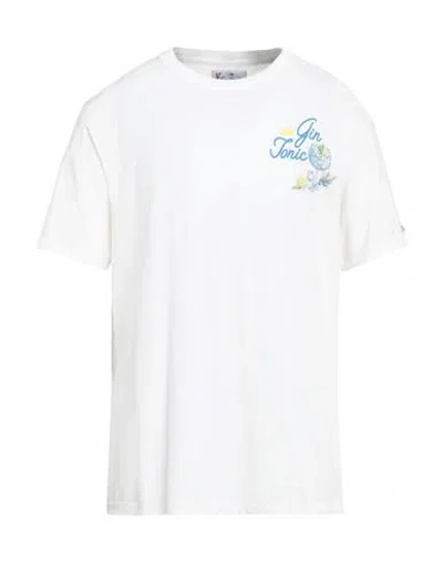Mc2 Saint Barth Après-ski Collection Man T-shirt White Size M Organic Cotton