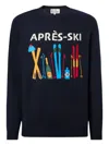 Mc2 Saint Barth Après-ski Graphic Sweater In Black