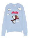 Mc2 Saint Barth Gc New Queen C Snoopy Apres Ski Sweater In Blue