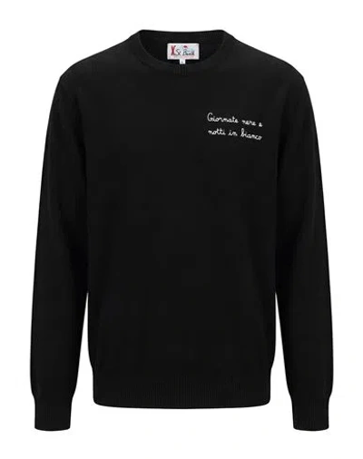 Mc2 Saint Barth Après-ski Collection Man Sweater Black Size Xl Wool, Viscose, Polyamide, Cashmere