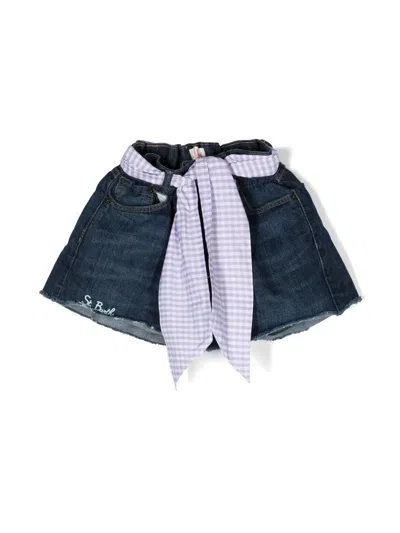Mc2 Saint Barth Kids' Arizona Jr Denim Shorts In Blue