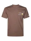 Mc2 Saint Barth Arnott Embroidered T-shirt In Brown