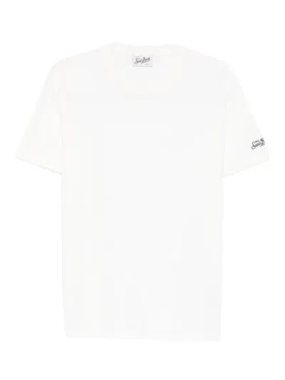 Mc2 Saint Barth Arnott Embroidered T-shirt In White