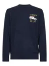 Mc2 Saint Barth Artwork-embroidered Crew-neck Sweater In Blue