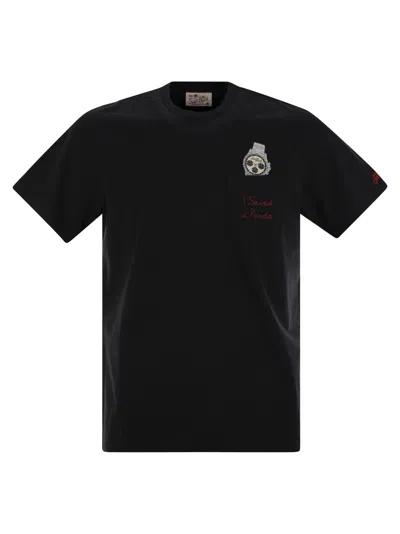 MC2 SAINT BARTH AUSTIN - T-SHIRT WITH EMBROIDERY AND BREAST POCKET
