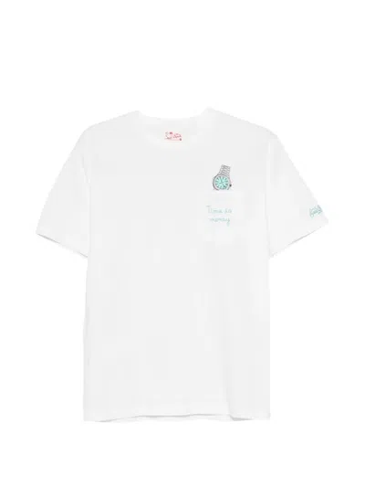 Mc2 Saint Barth Austin Chest-pocket T-shirt In White