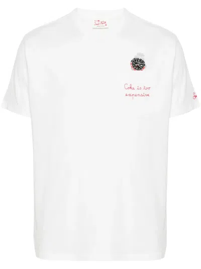 Mc2 Saint Barth Austin Cotton T-shirt In White