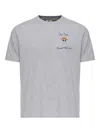 Mc2 Saint Barth T-shirt With Embroidery And One Piece Print In Gray