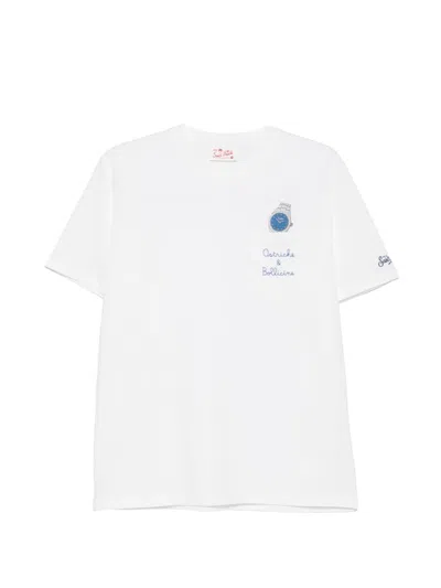 Mc2 Saint Barth Austin Embroidered-pocket T-shirt In White