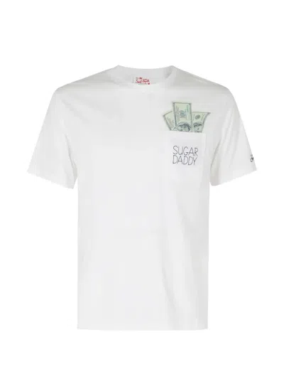 Mc2 Saint Barth Austin Embroidered-pocket T-shirt In White
