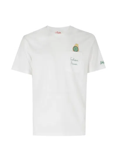 Mc2 Saint Barth Austin Embroidered-pocket T-shirt In White