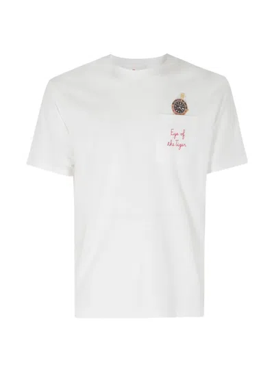 Mc2 Saint Barth Austin Embroidered-pocket T-shirt In White