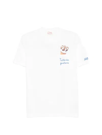 Mc2 Saint Barth Austin Graphic-print Chest-pocket T-shirt In White