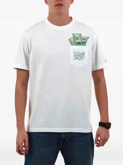 Mc2 Saint Barth Austin Graphic-print Pocket T-shirt In White
