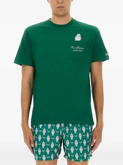 Mc2 Saint Barth Austin Pocket-watch Printed T-shirt In Green